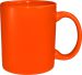 Cancun™ Stoneware Orange C-Handle Mug (11oz)